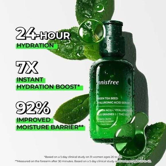 NIB Innisfree Green Tea Seed Hyaluronic Acid Serum - Picture 9 of 10